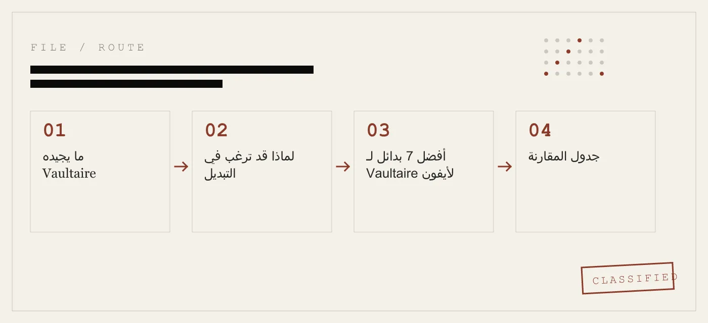 بدائل Vaultaire لأيفون — 7 تطبيقات تفوقها أو تضاهيها في البنية