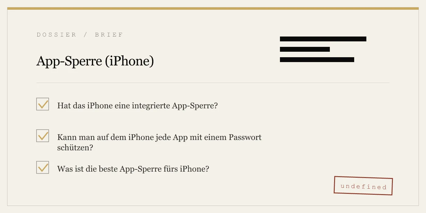 App-Sperre (iPhone)