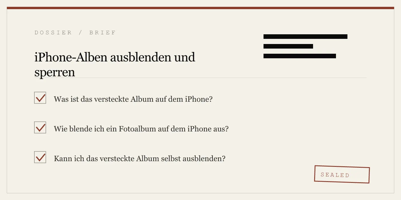 iPhone-Alben ausblenden und sperren