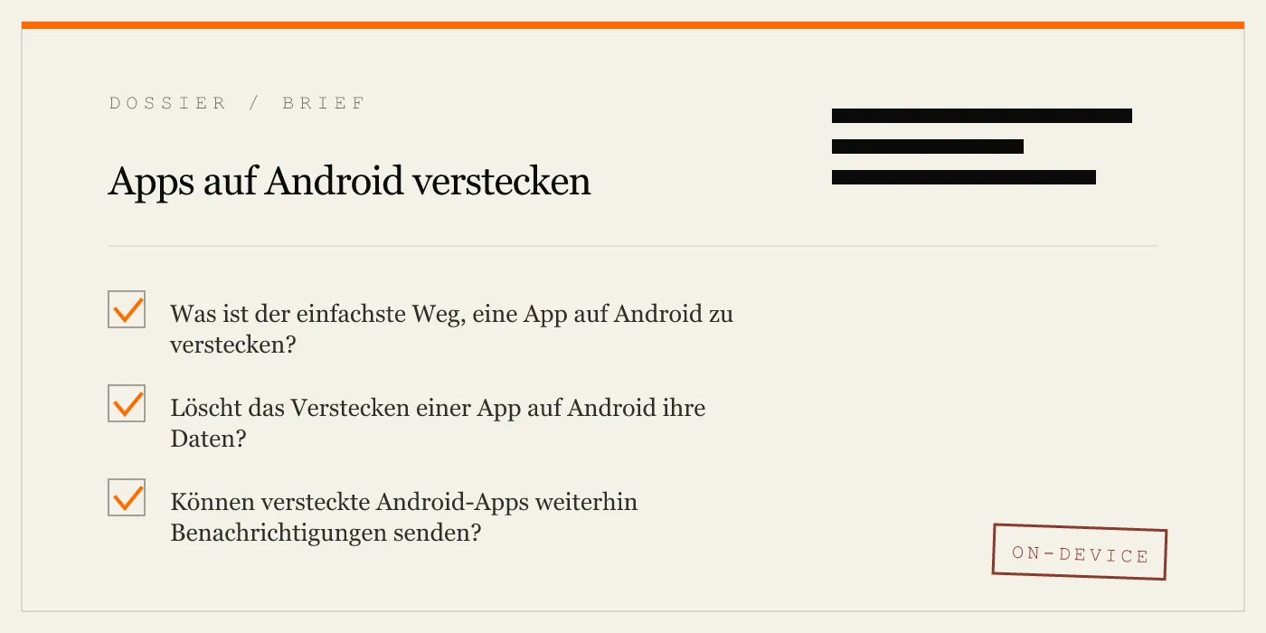 Apps auf Android verstecken