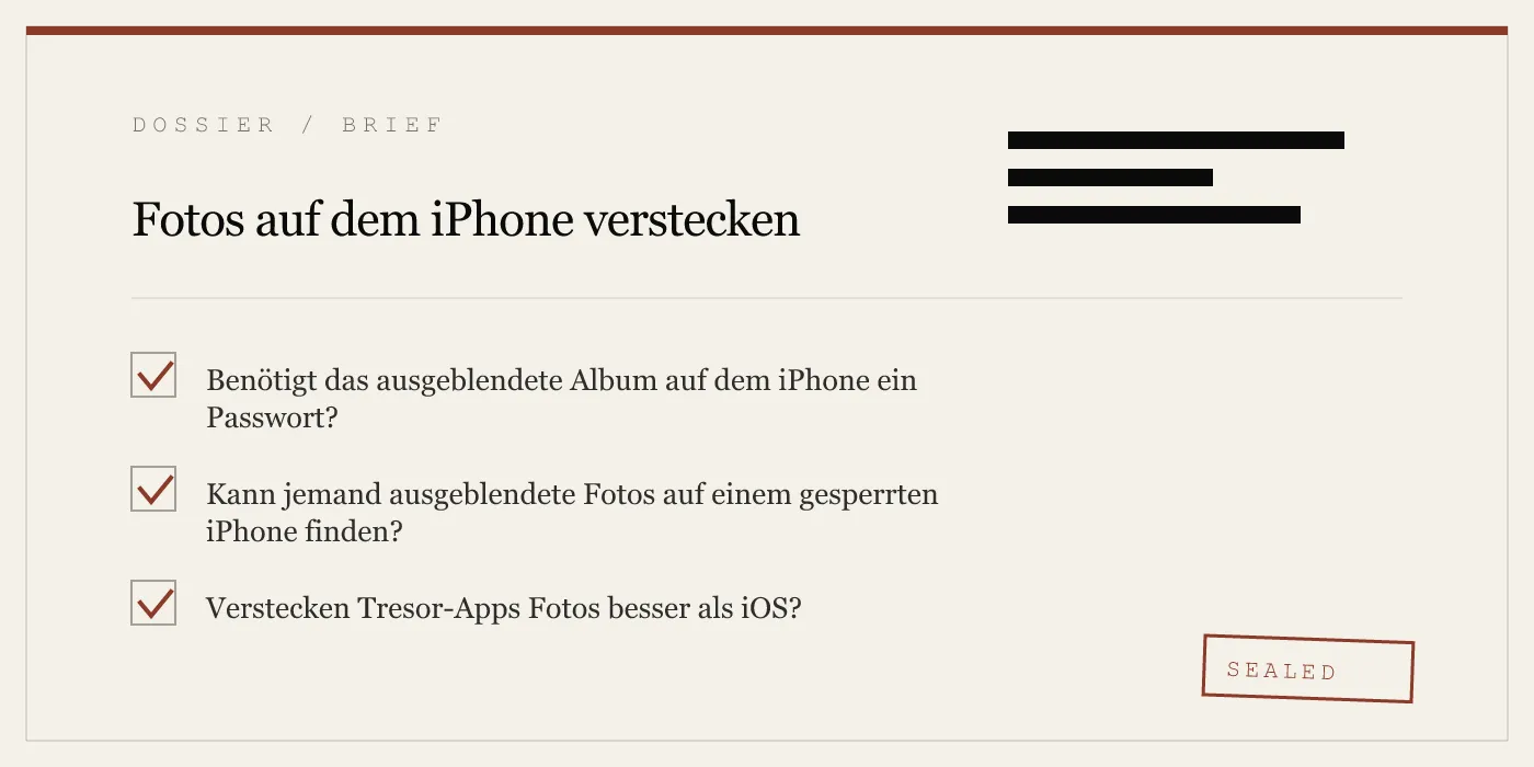 Fotos auf dem iPhone verstecken
