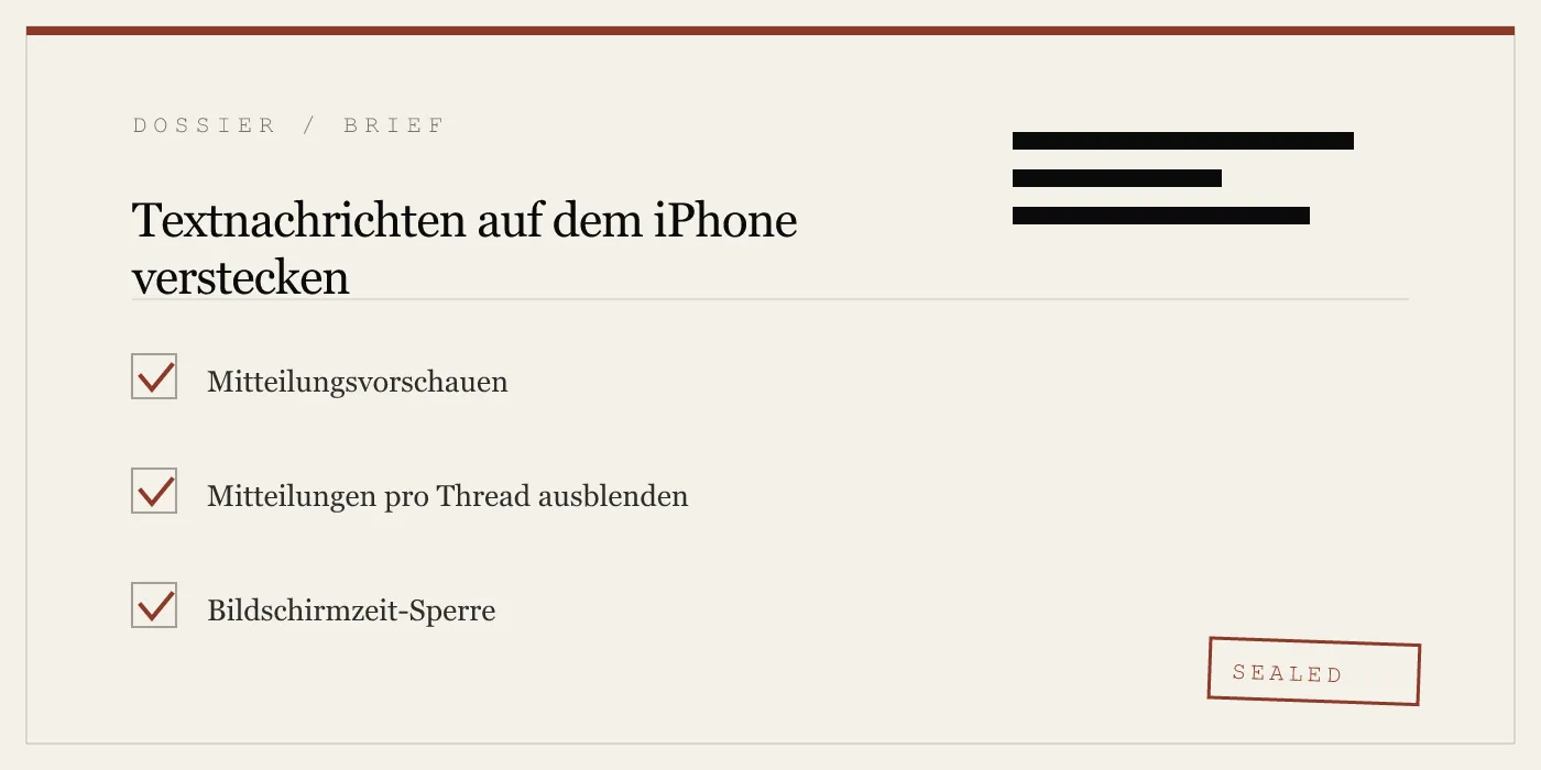 Textnachrichten auf dem iPhone verstecken
