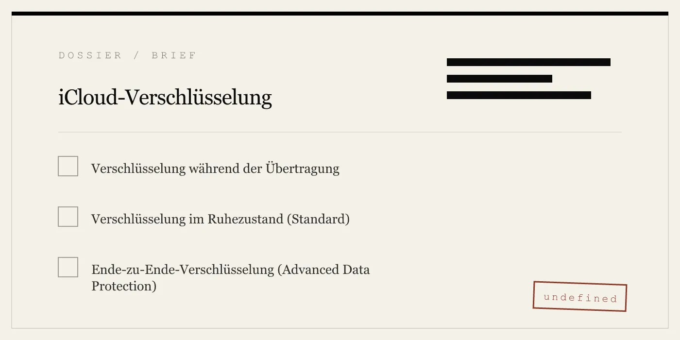 iCloud-Verschlüsselung