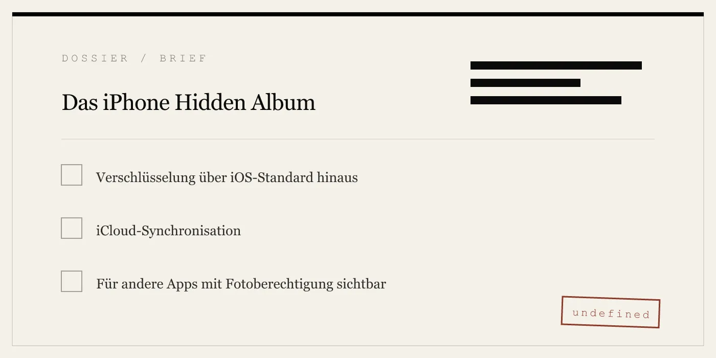 Das iPhone Hidden Album