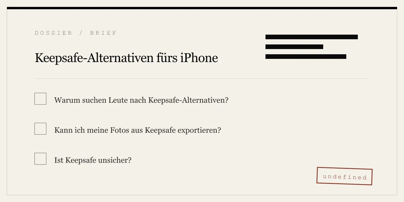 Keepsafe-Alternativen fürs iPhone