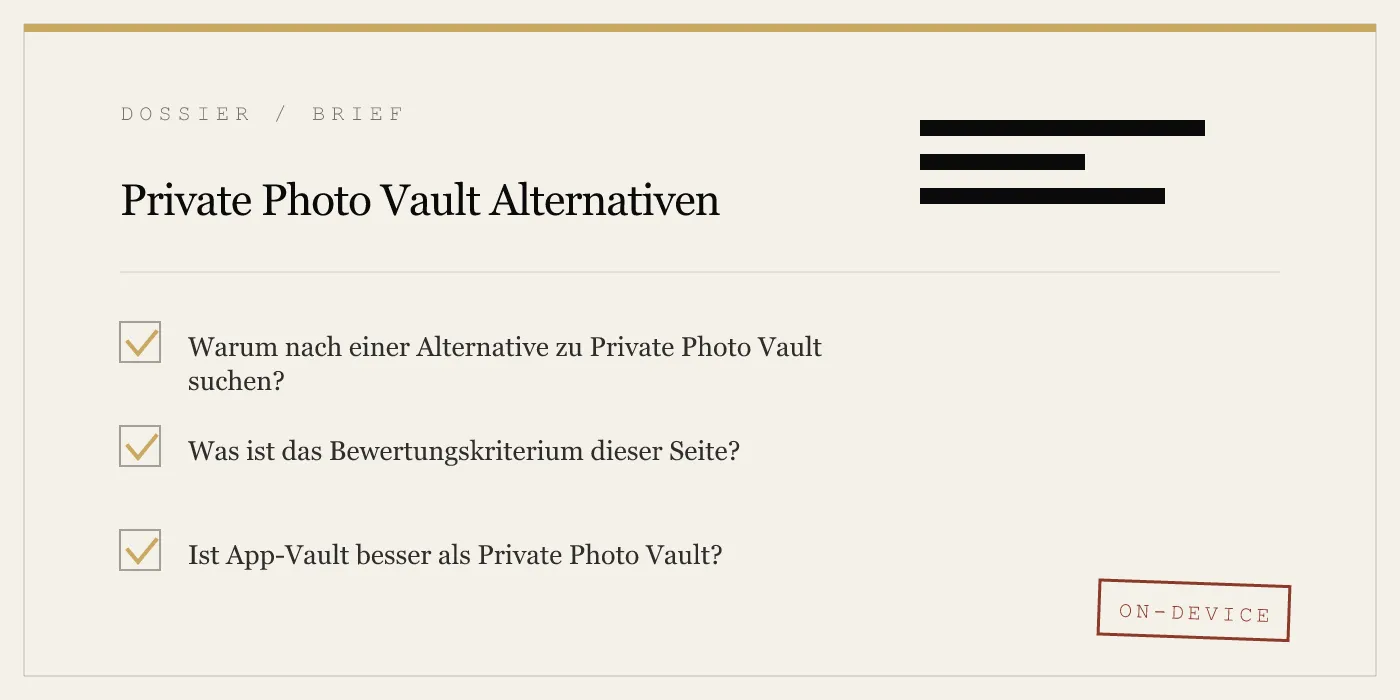 Private Photo Vault Alternativen