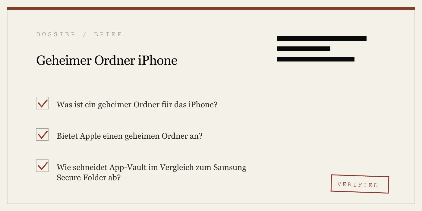 Geheimer Ordner iPhone