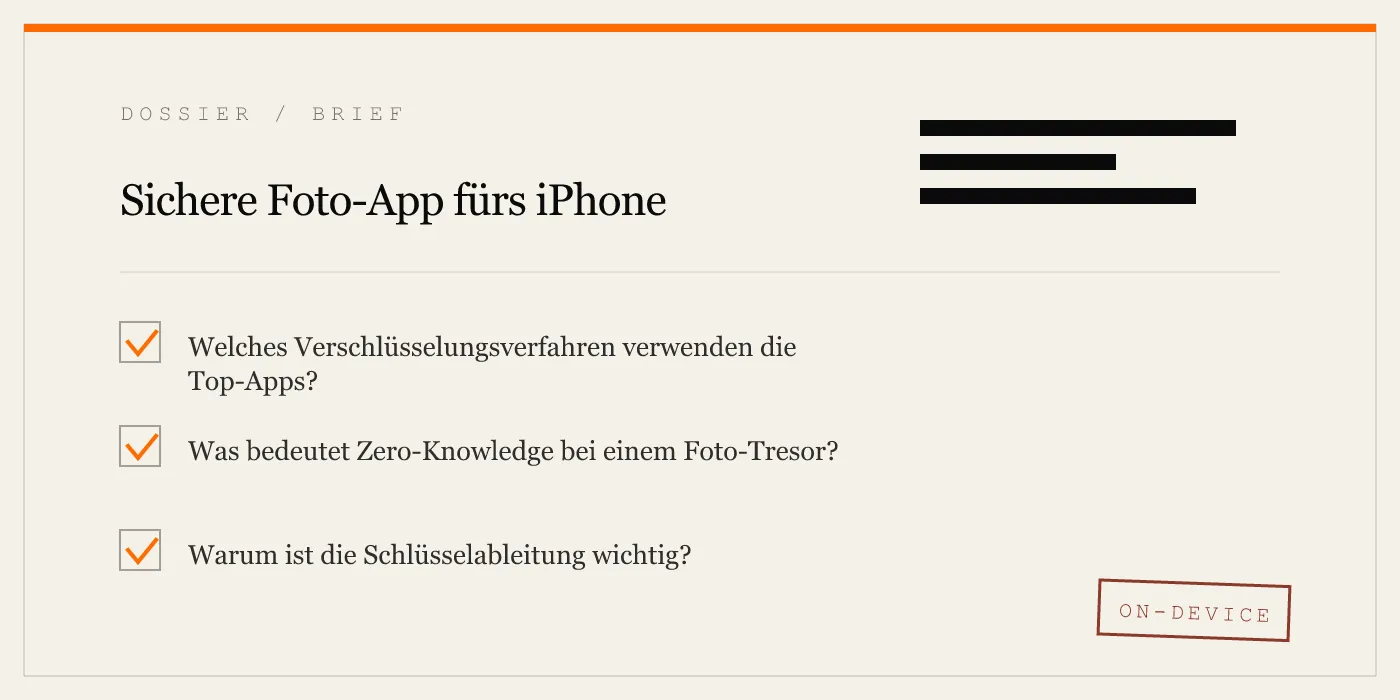 Sichere Foto-App fürs iPhone