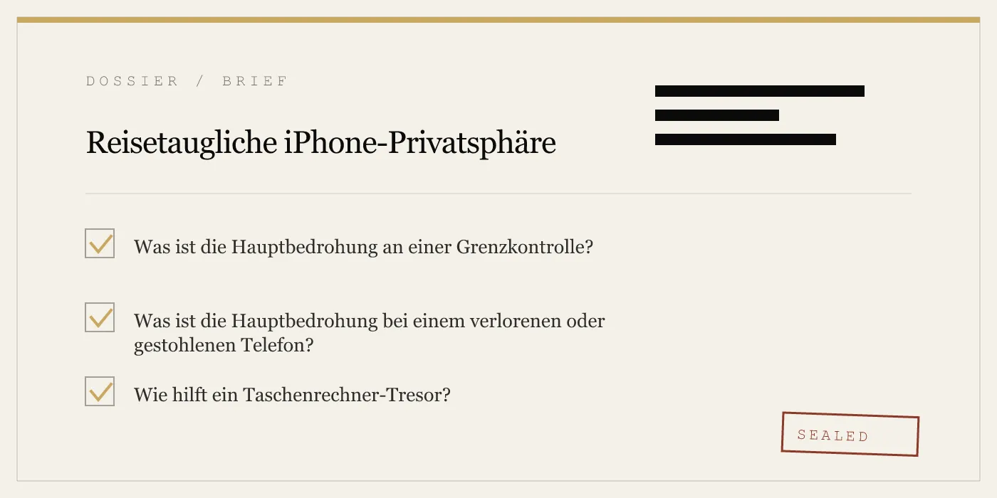 Reisetaugliche iPhone-Privatsphäre