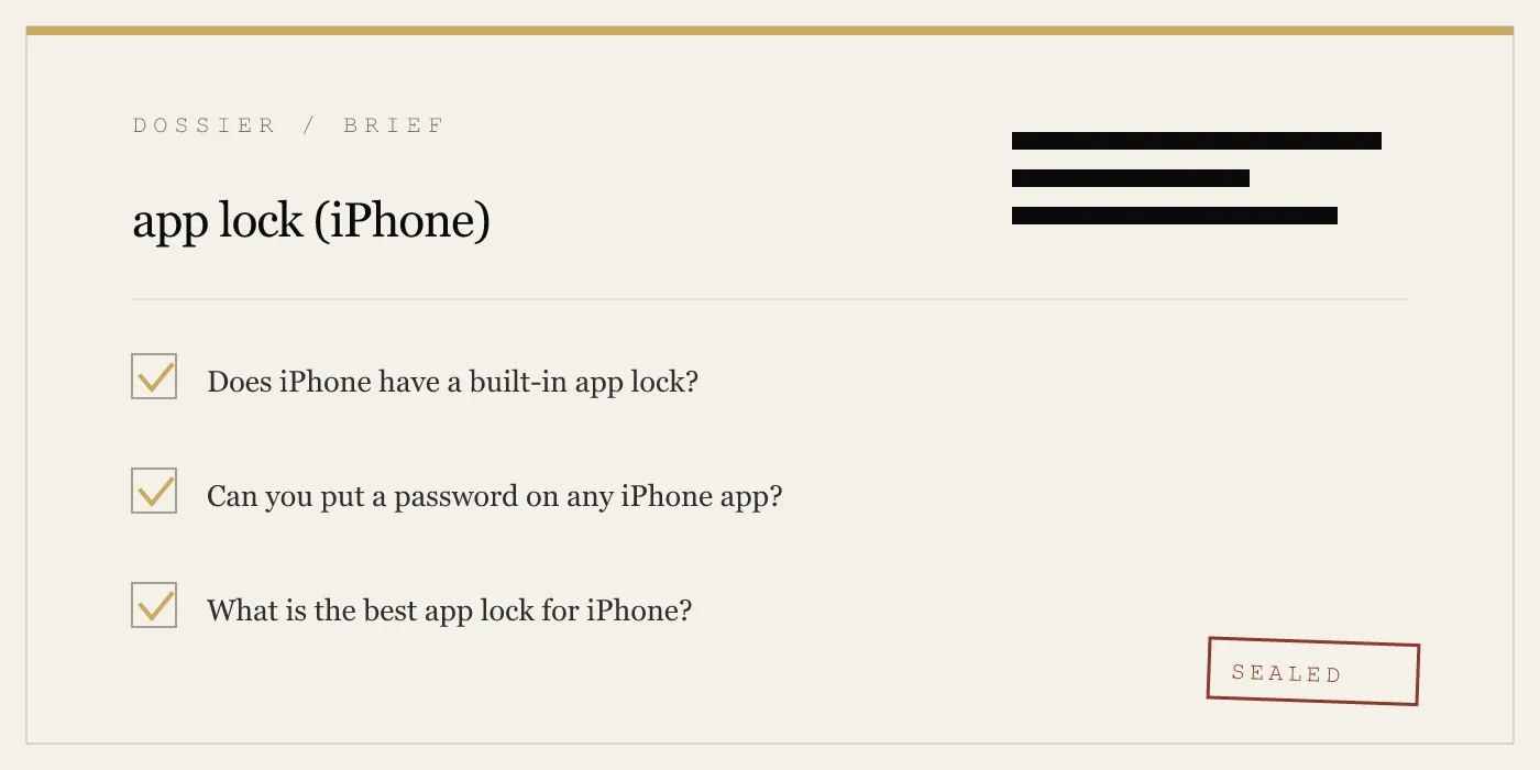 app lock (iPhone)