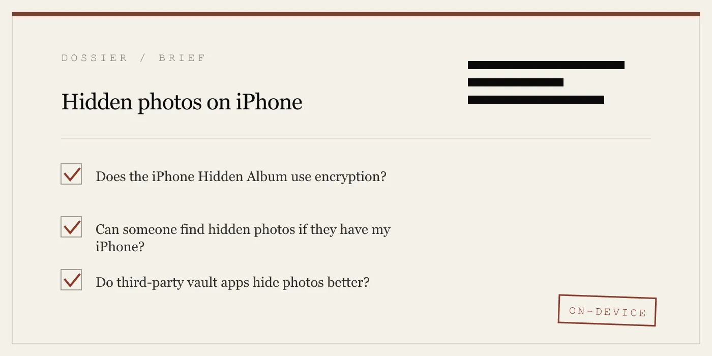 Hidden photos on iPhone