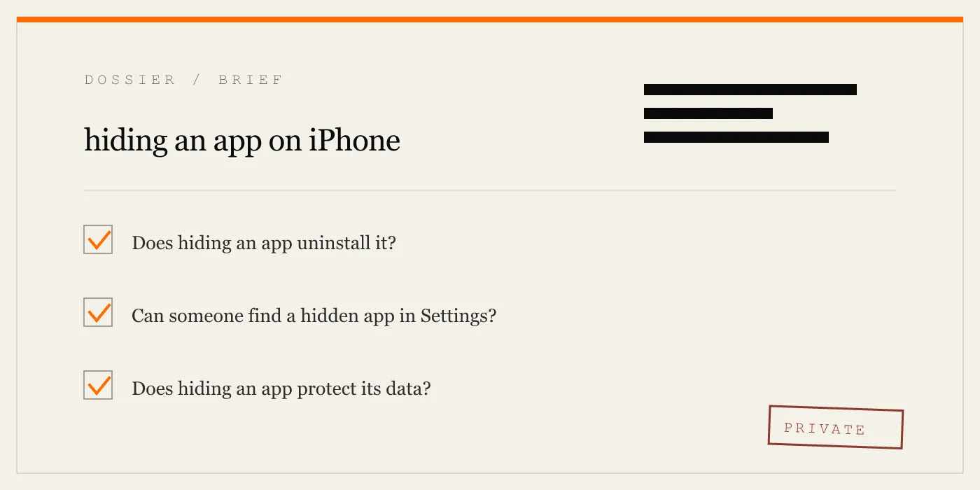 hiding an app on iPhone