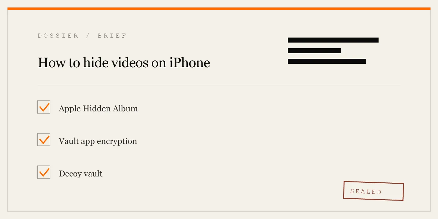 How to hide videos on iPhone
