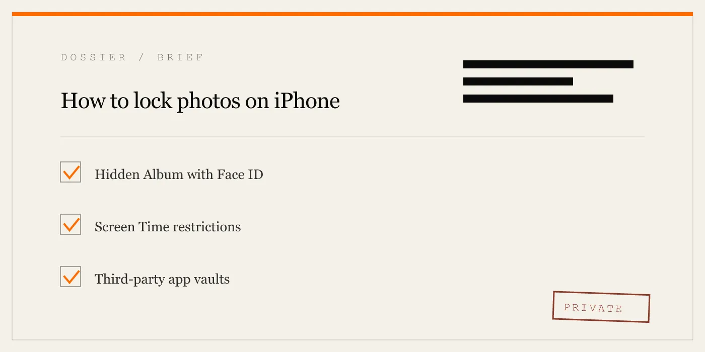 How to lock photos on iPhone