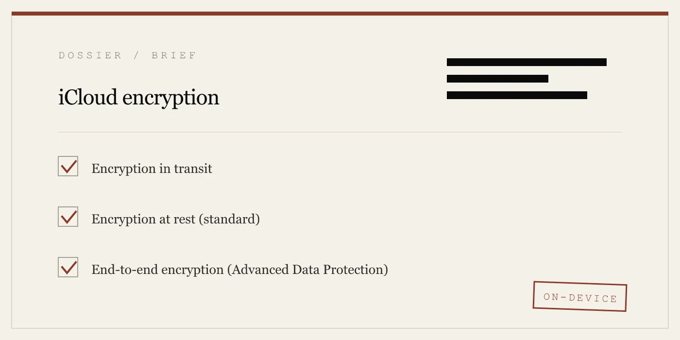 iCloud encryption
