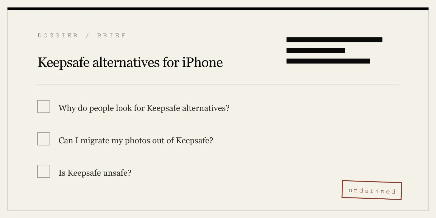Keepsafe alternatives for iPhone