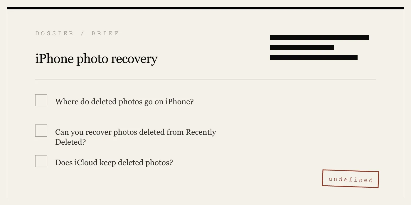 iPhone photo recovery