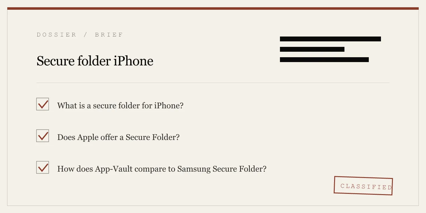 Secure folder iPhone