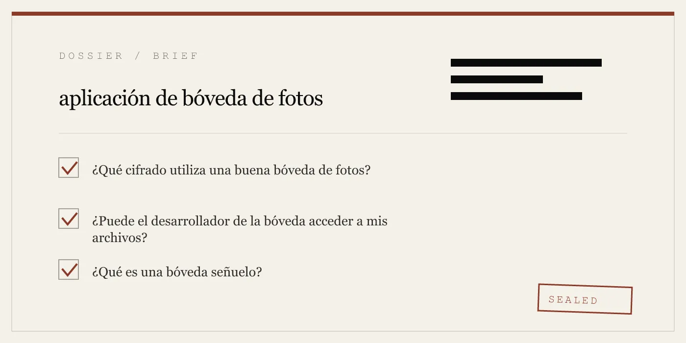 aplicación de bóveda de fotos