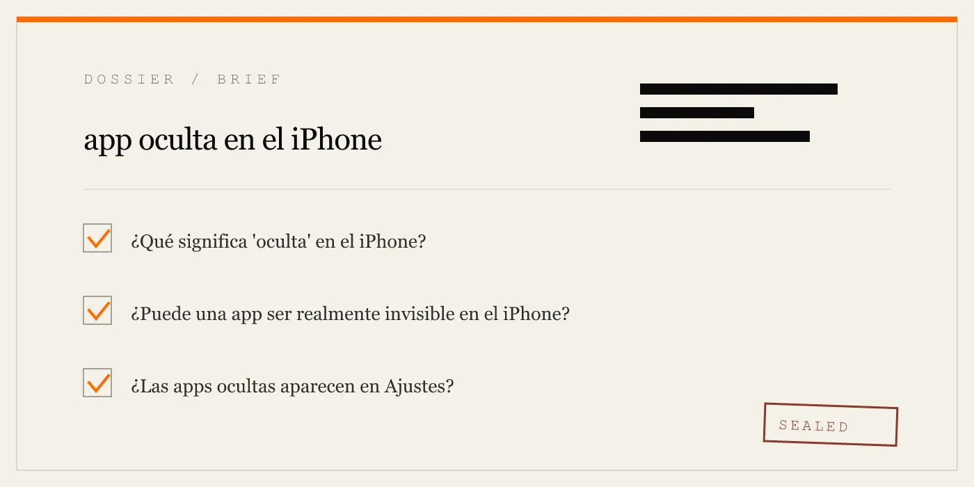 app oculta en el iPhone