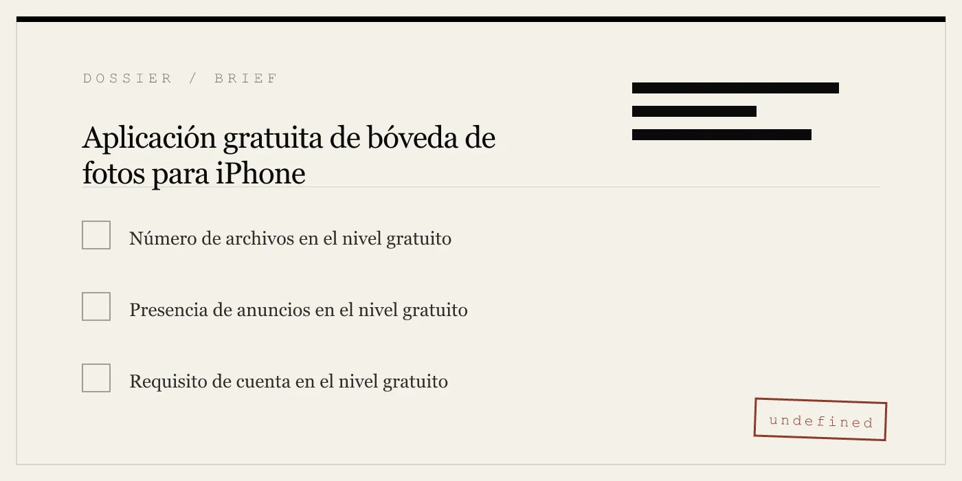 Aplicación gratuita de bóveda de fotos para iPhone