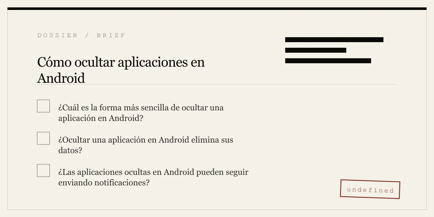Cómo ocultar aplicaciones en Android
