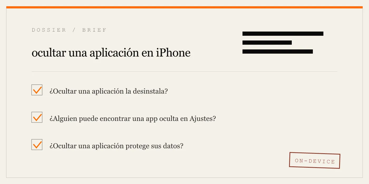 ocultar una aplicación en iPhone