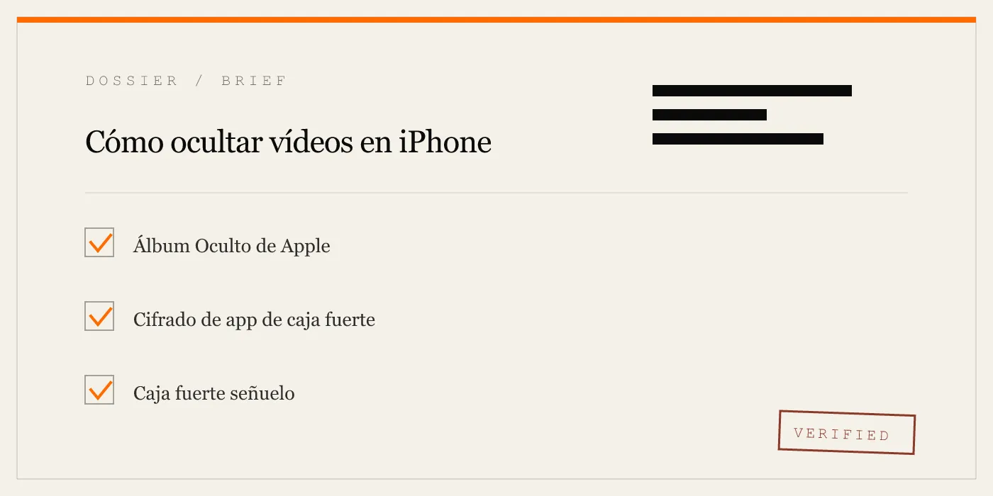 Cómo ocultar vídeos en iPhone