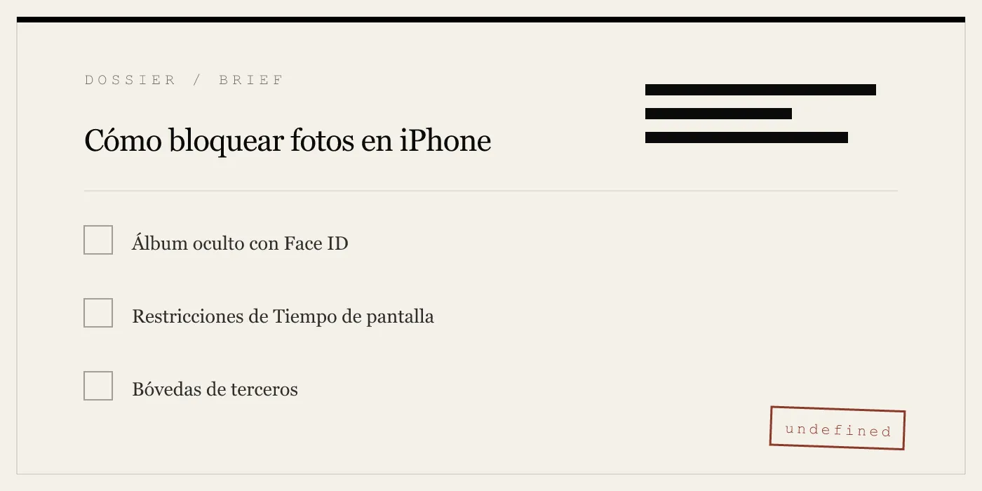 Cómo bloquear fotos en iPhone