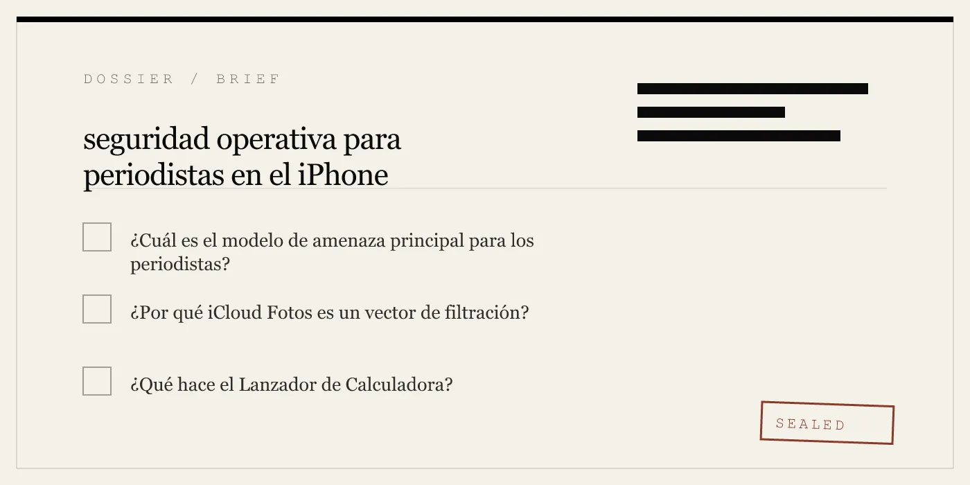 seguridad operativa para periodistas en el iPhone