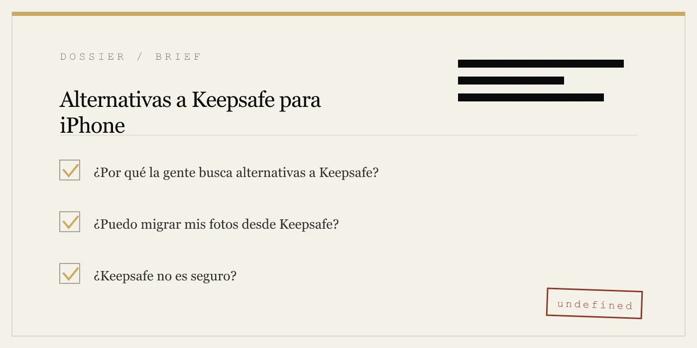 Alternativas a Keepsafe para iPhone