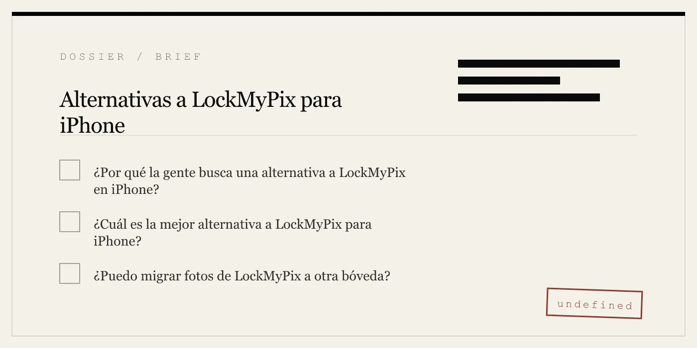 Alternativas a LockMyPix para iPhone