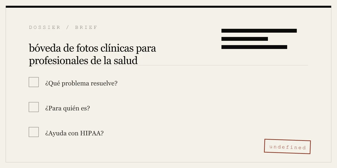 bóveda de fotos clínicas para profesionales de la salud