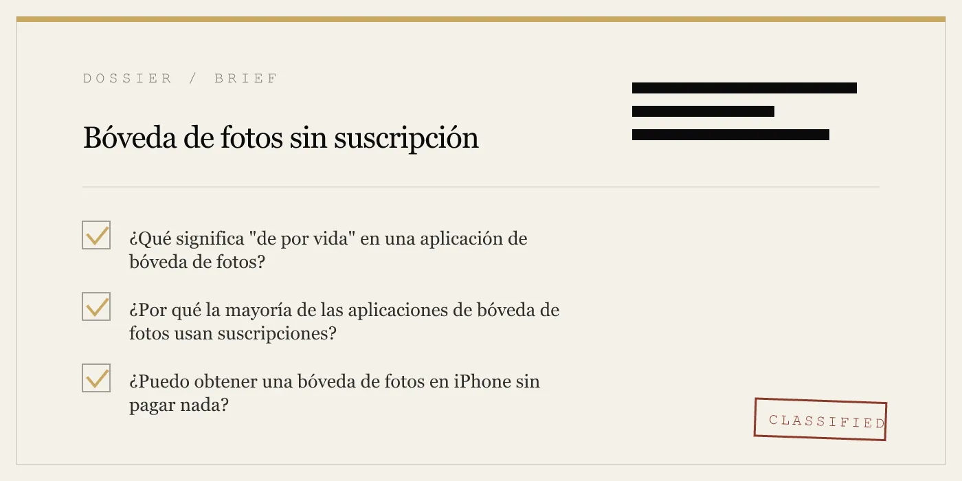Bóveda de fotos sin suscripción