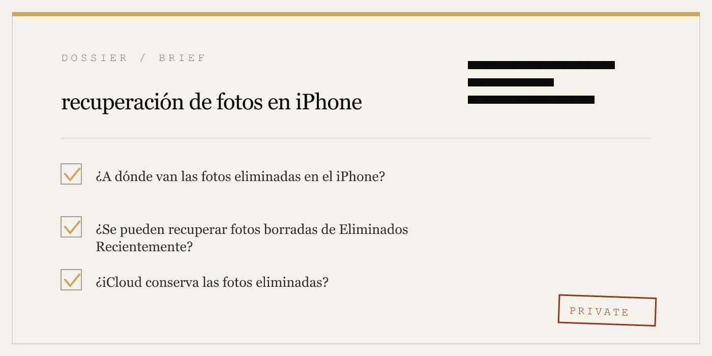 recuperación de fotos en iPhone