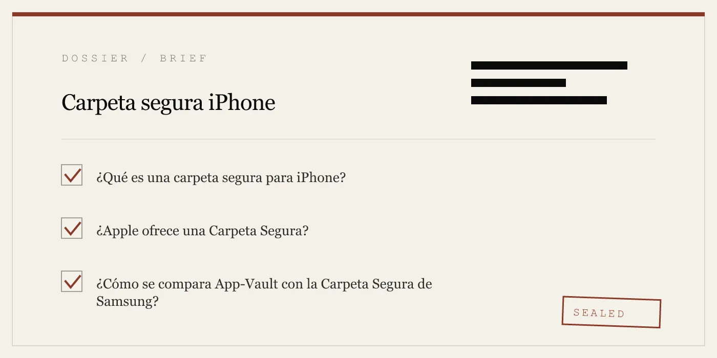 Carpeta segura iPhone