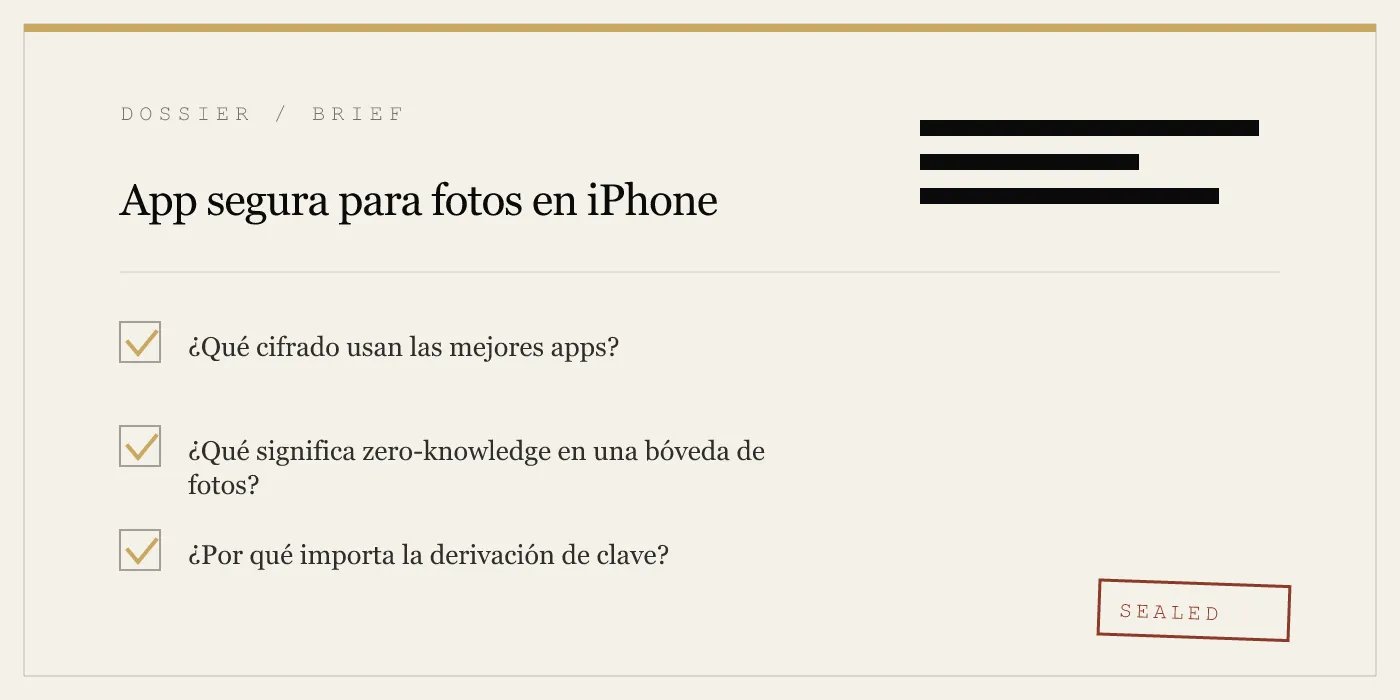 App segura para fotos en iPhone