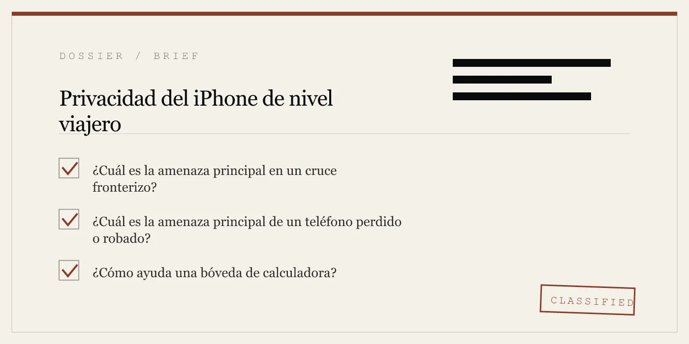 Privacidad del iPhone de nivel viajero