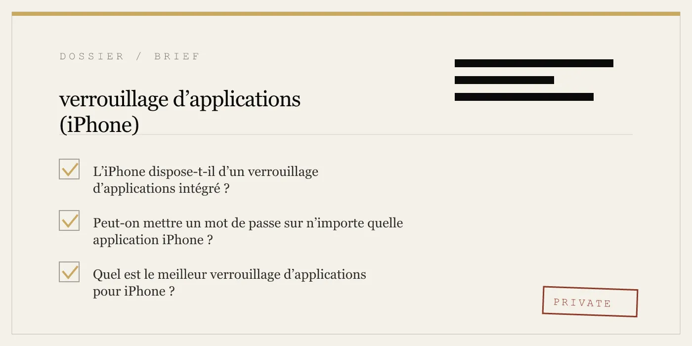 verrouillage d’applications (iPhone)