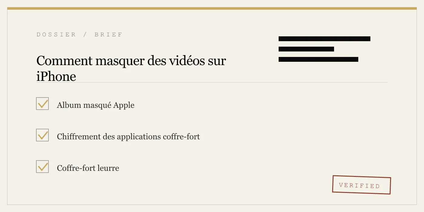 Comment masquer des vidéos sur iPhone