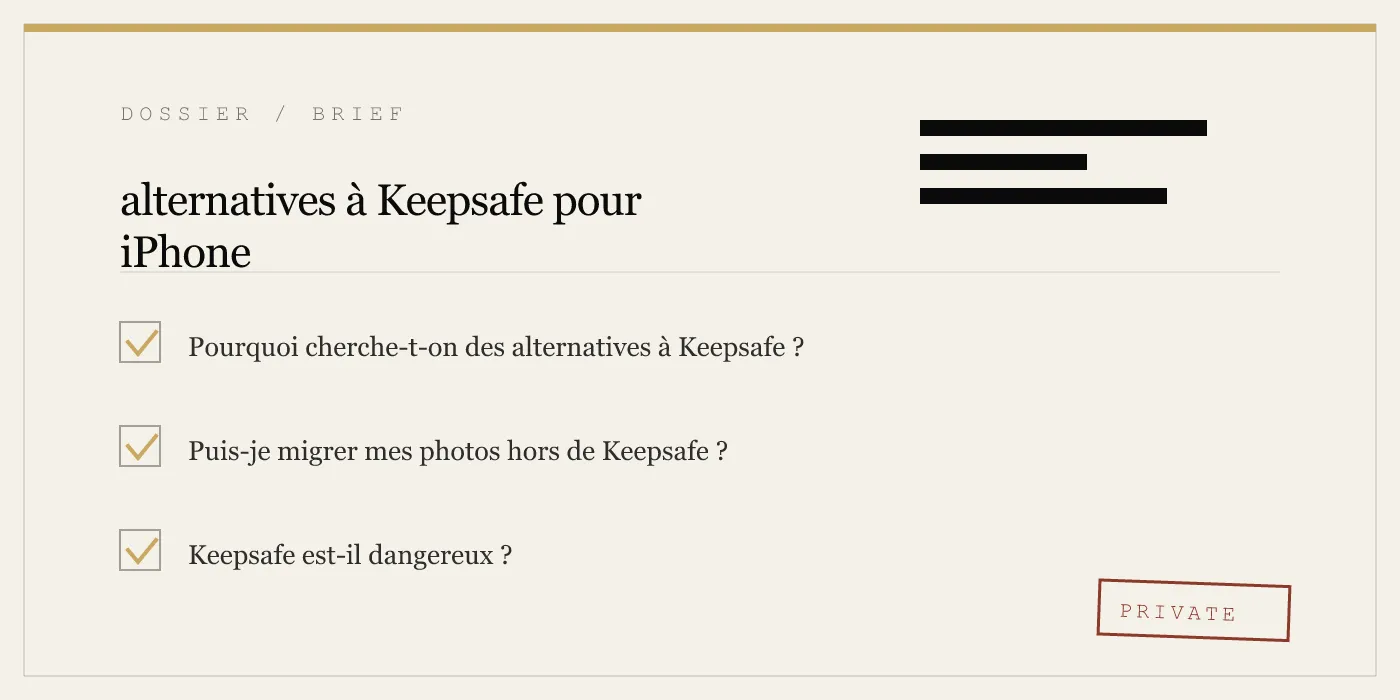 alternatives à Keepsafe pour iPhone