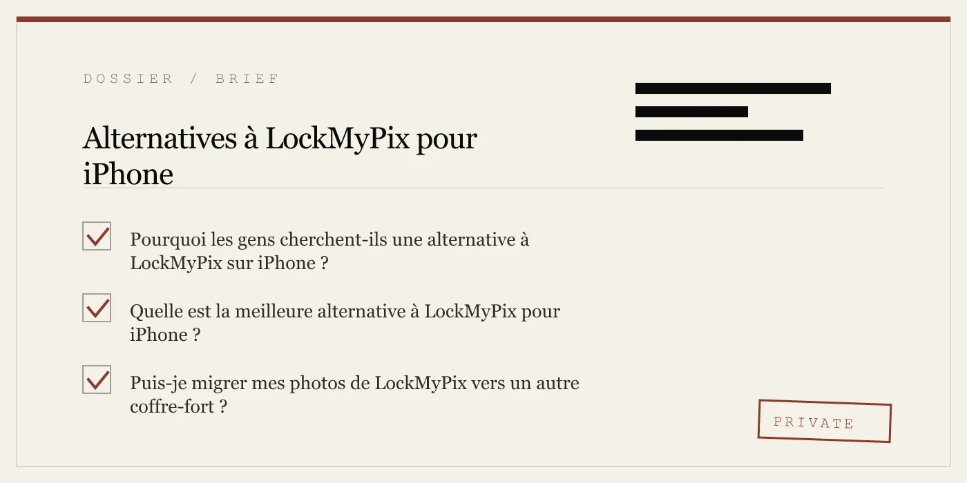 Alternatives à LockMyPix pour iPhone
