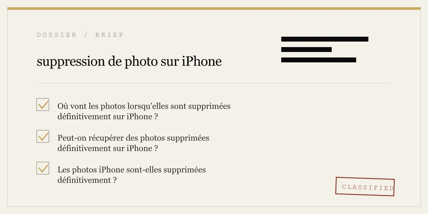 suppression de photo sur iPhone