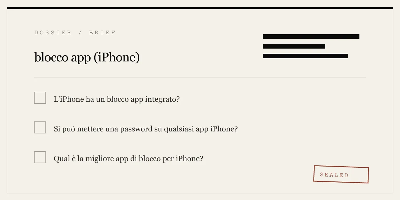 blocco app (iPhone)