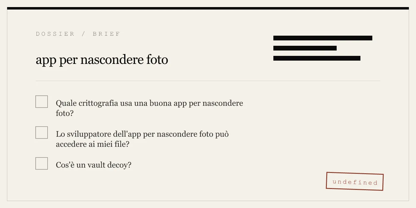 app per nascondere foto
