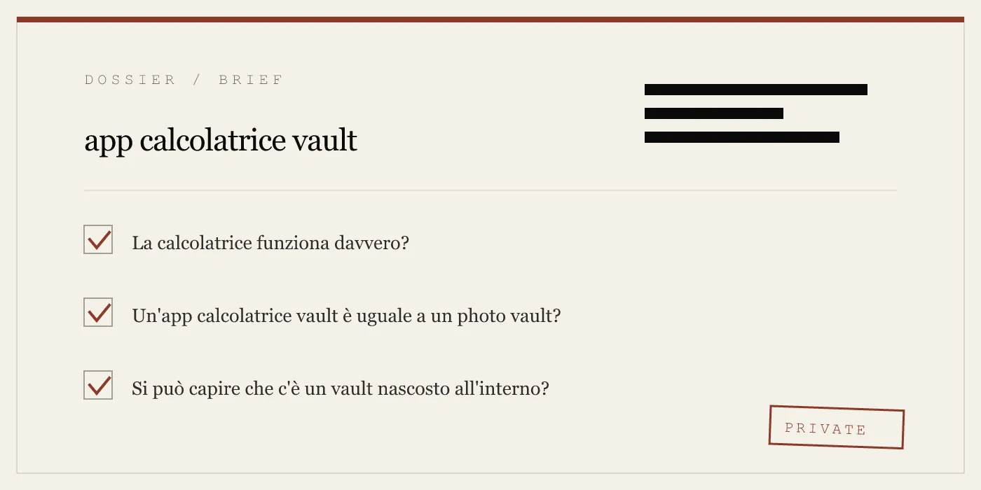 app calcolatrice vault
