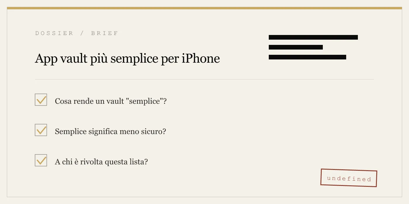 App vault più semplice per iPhone