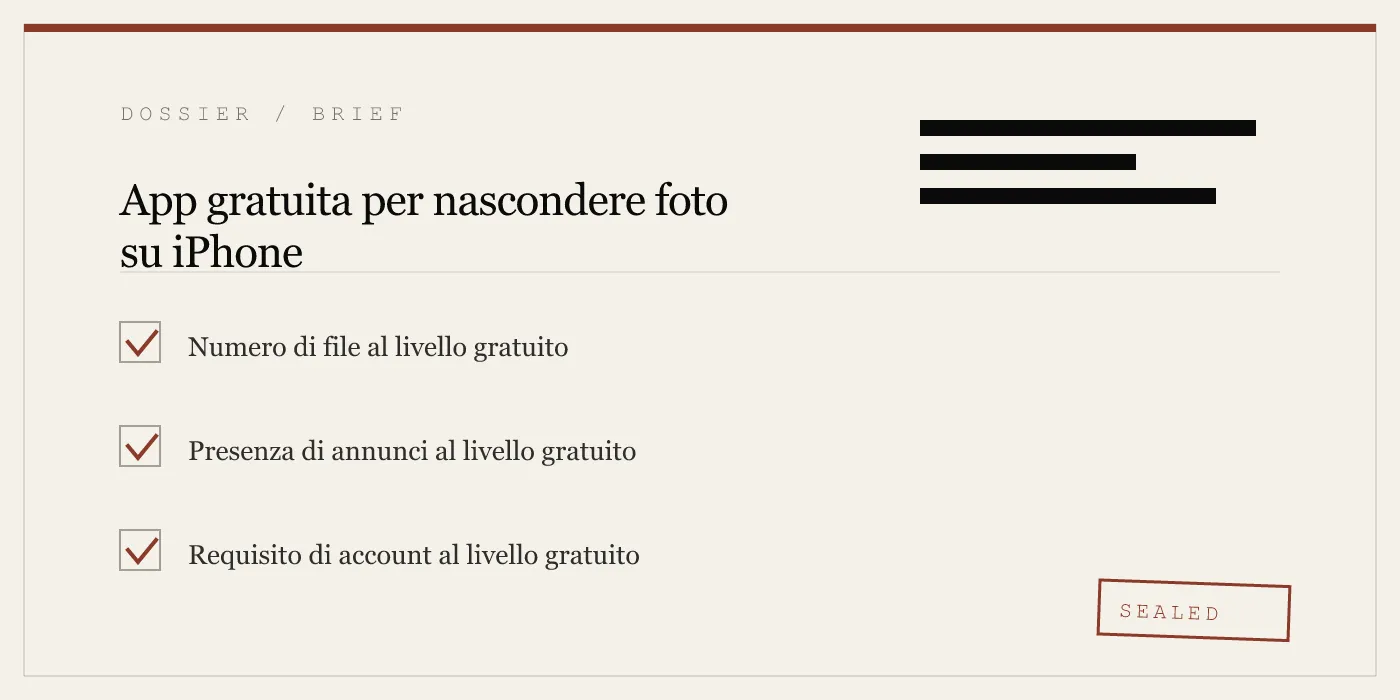 App gratuita per nascondere foto su iPhone