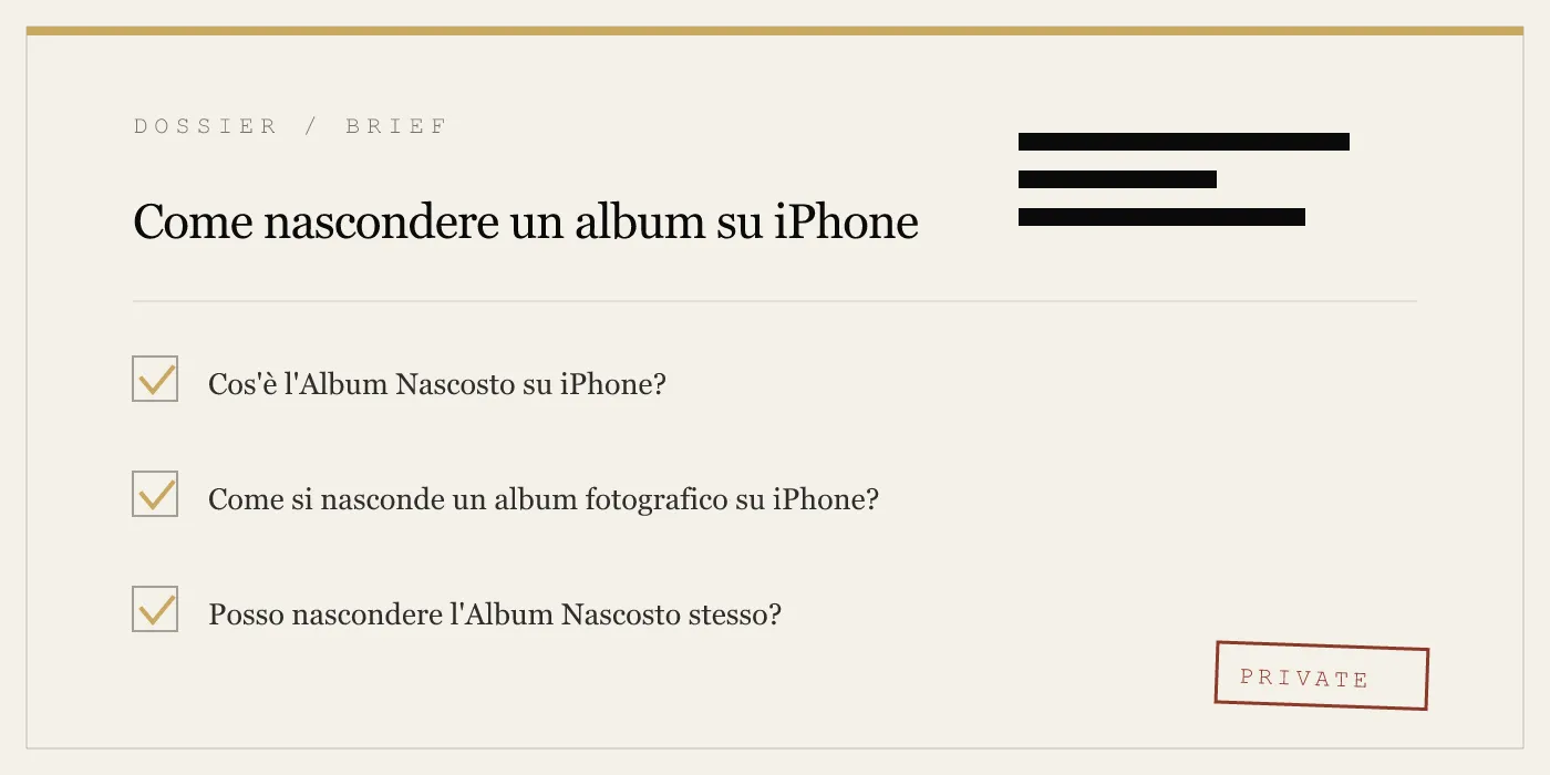 Come nascondere un album su iPhone