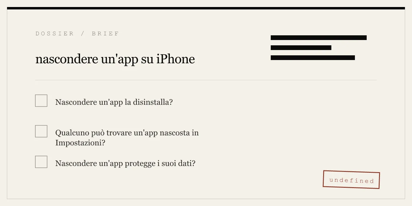 nascondere un'app su iPhone
